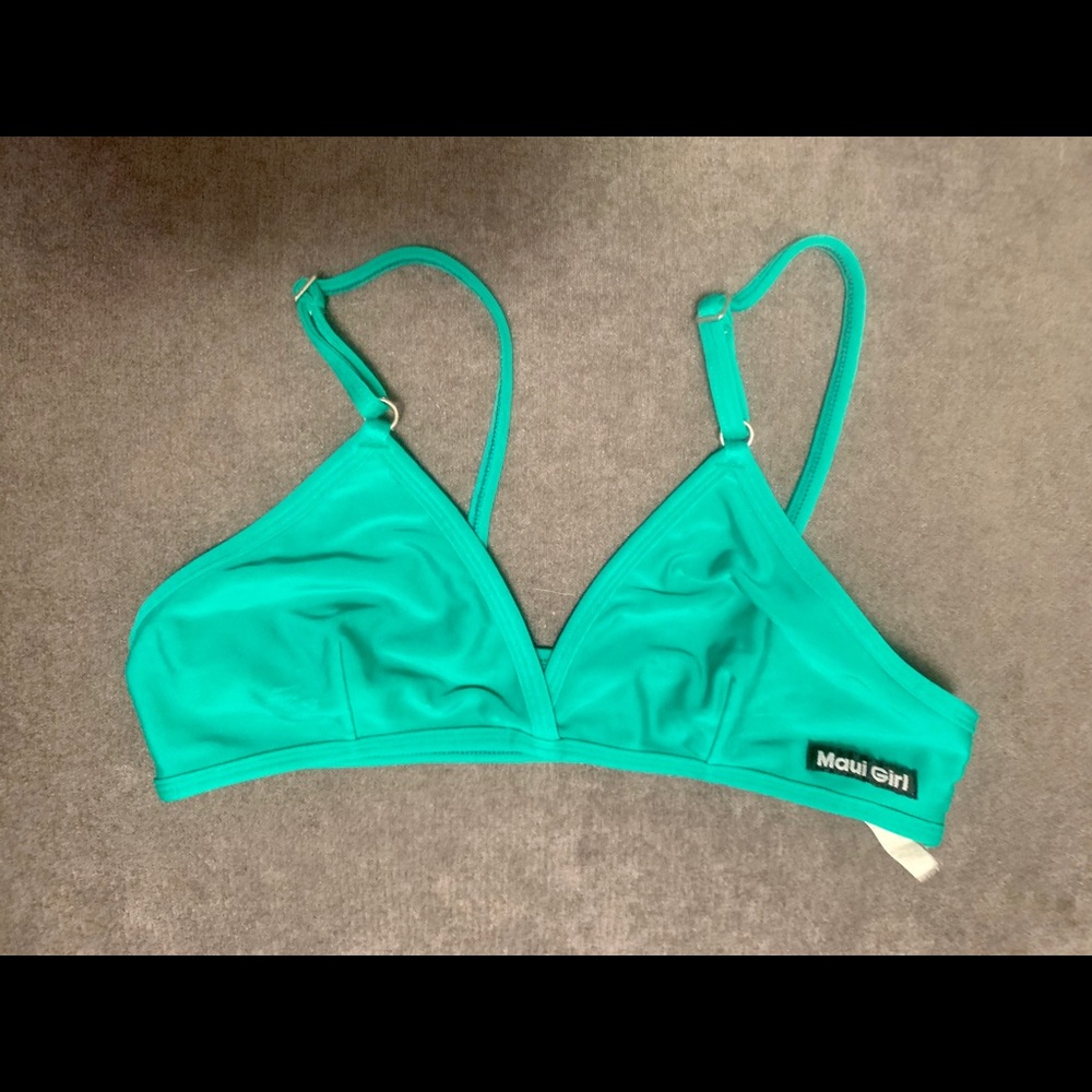 Green Maui Girl Swim Top